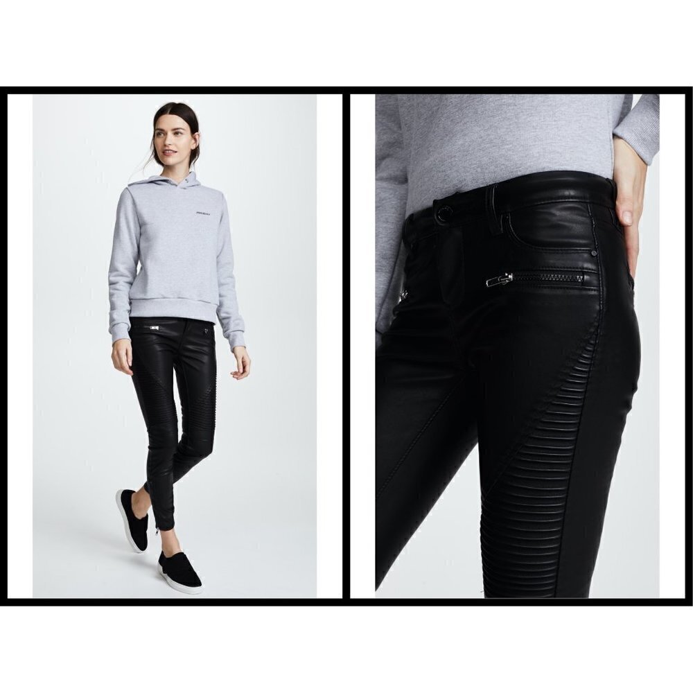 💕BLANKNYC💕 Black Vegan Leather Moto Pants Black